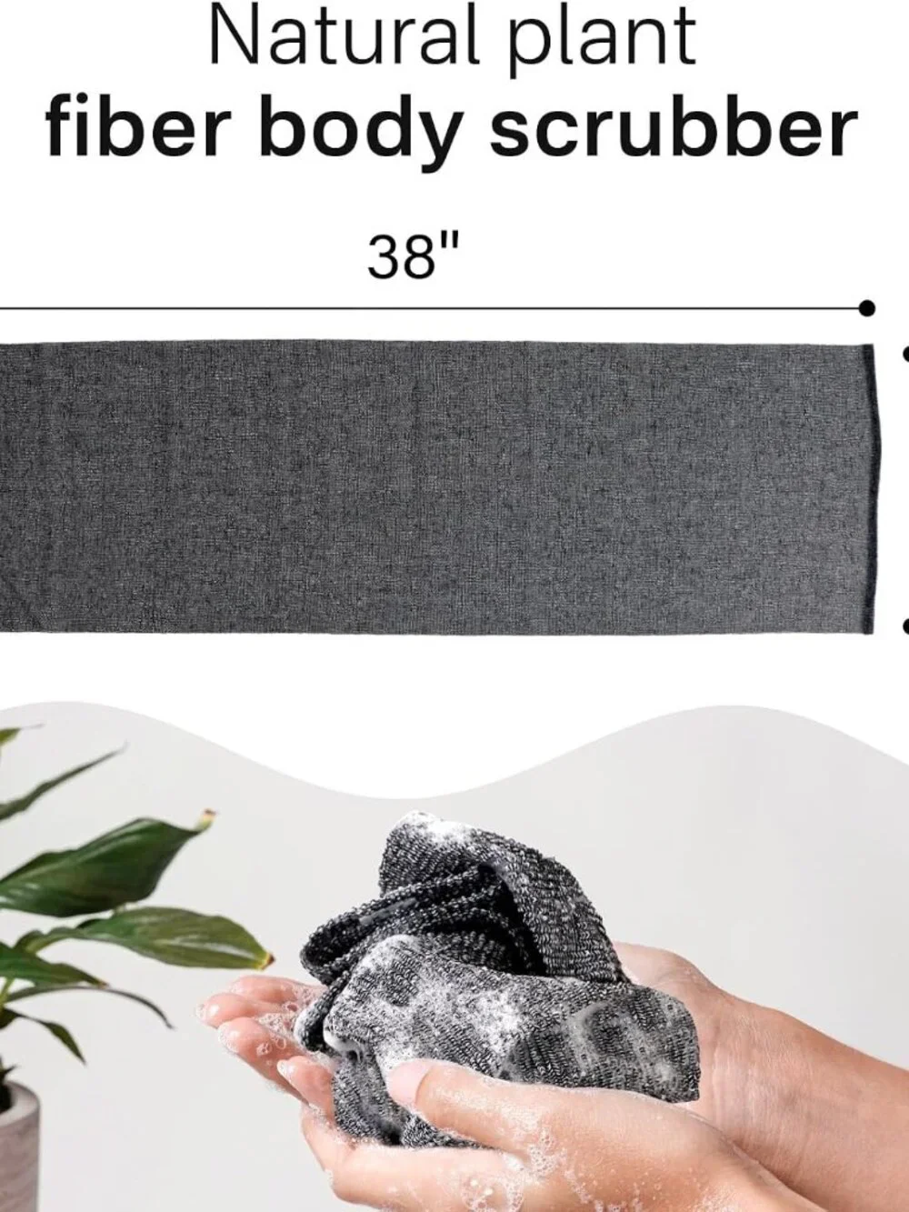 3 PCS Exfoliating Washcloth Towels - Exfoliating Body Scrubber Exfoliator, Back
